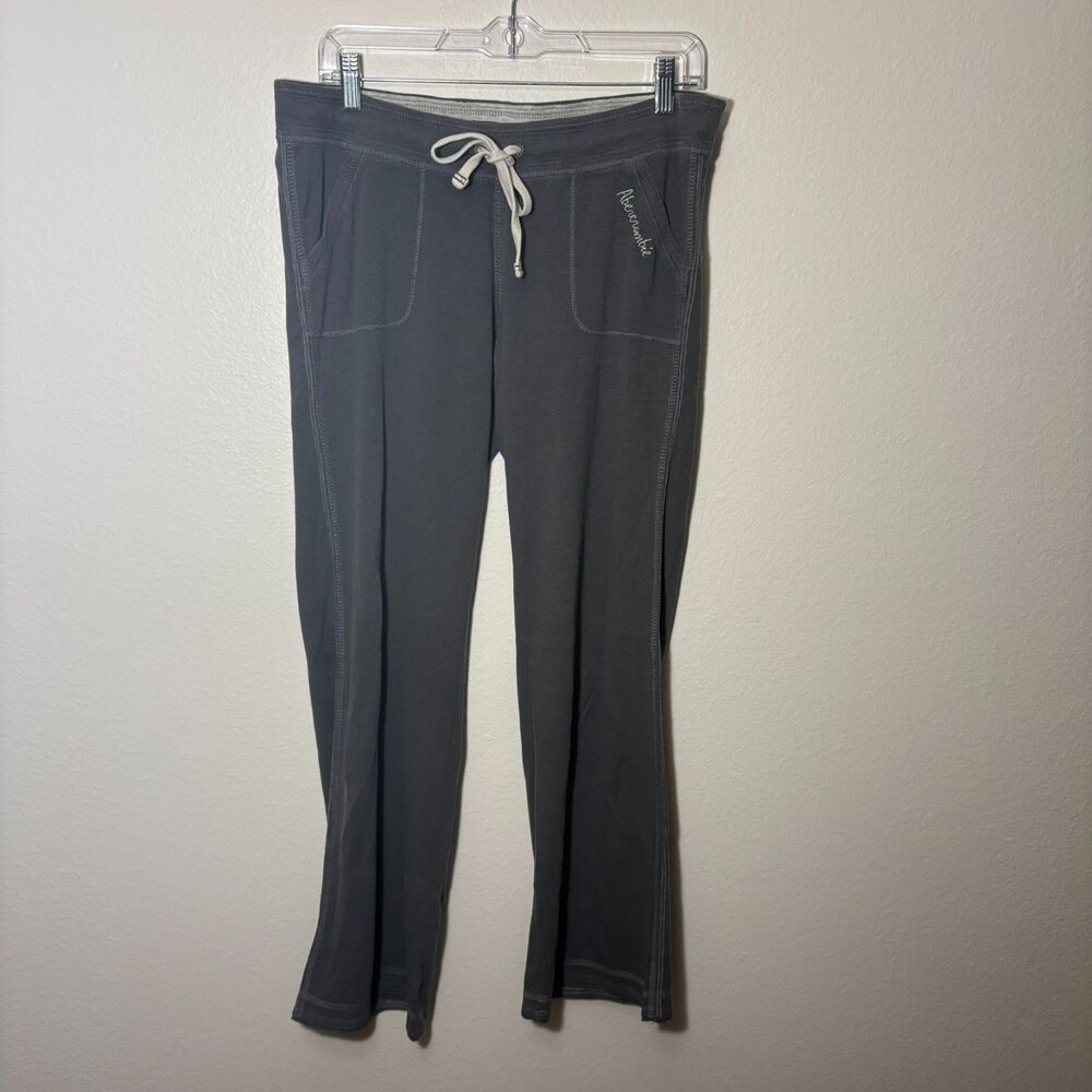 Abercrombie & Fitch Y2K Flare Bootcut Gray Sweatpants Large